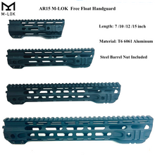 Load image into Gallery viewer, AR15 15&quot; Slim M-LOK Handguard Rail One Piece Free Float