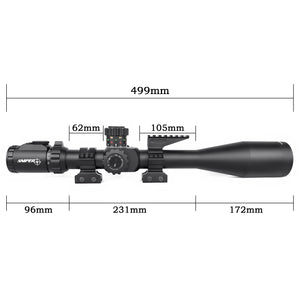 Sniper KT 12-60X60 SAL Rifle Scope 35mm Tube Side Parallax Adjustment Glass Etched Reticle Red Green Illuminated with Scope Rings