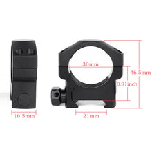 Load image into Gallery viewer, Tactical Heavy Duty 30MM Low/Medium/High Profile Ring Rifle Scope Mount Weaver and Picatinny Mount