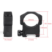 Load image into Gallery viewer, Tactical Heavy Duty 30MM Low/Medium/High Profile Ring Rifle Scope Mount Weaver and Picatinny Mount