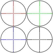 Load image into Gallery viewer, Sniper 6-24x50mm Scope W Front AO Adjustment. Red/Blue/Green mil-dot Reticle