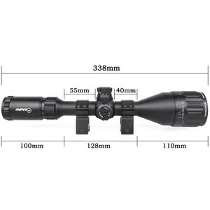 Sniper MT4-12X50AOL Scope with Red, Green and Blue Illuminated Reticle