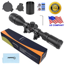 Load image into Gallery viewer, Sniper MT4-12X50AOL Scope with Red, Green and Blue Illuminated Reticle