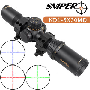 ND 1-5x30 Riflescope Reticle Illumination in Red, Green and Blue for .223/5.56 Rifles
