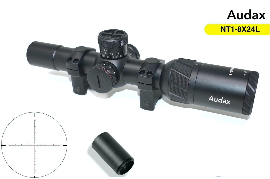 Audax NT1-8X24  rifle scope with 30mm scope rings