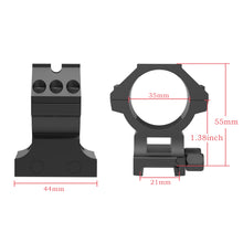 Load image into Gallery viewer, GIII Picatinny 35mm Scope Rings, Heavy Duty 35mm Cantilever Scope Mount