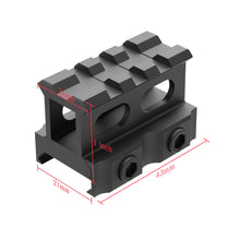 Load image into Gallery viewer, 3-Slot Riser Scope Mount 0.5 inch /0.83 inch /1 inch Picatinny Rail Riser Mount