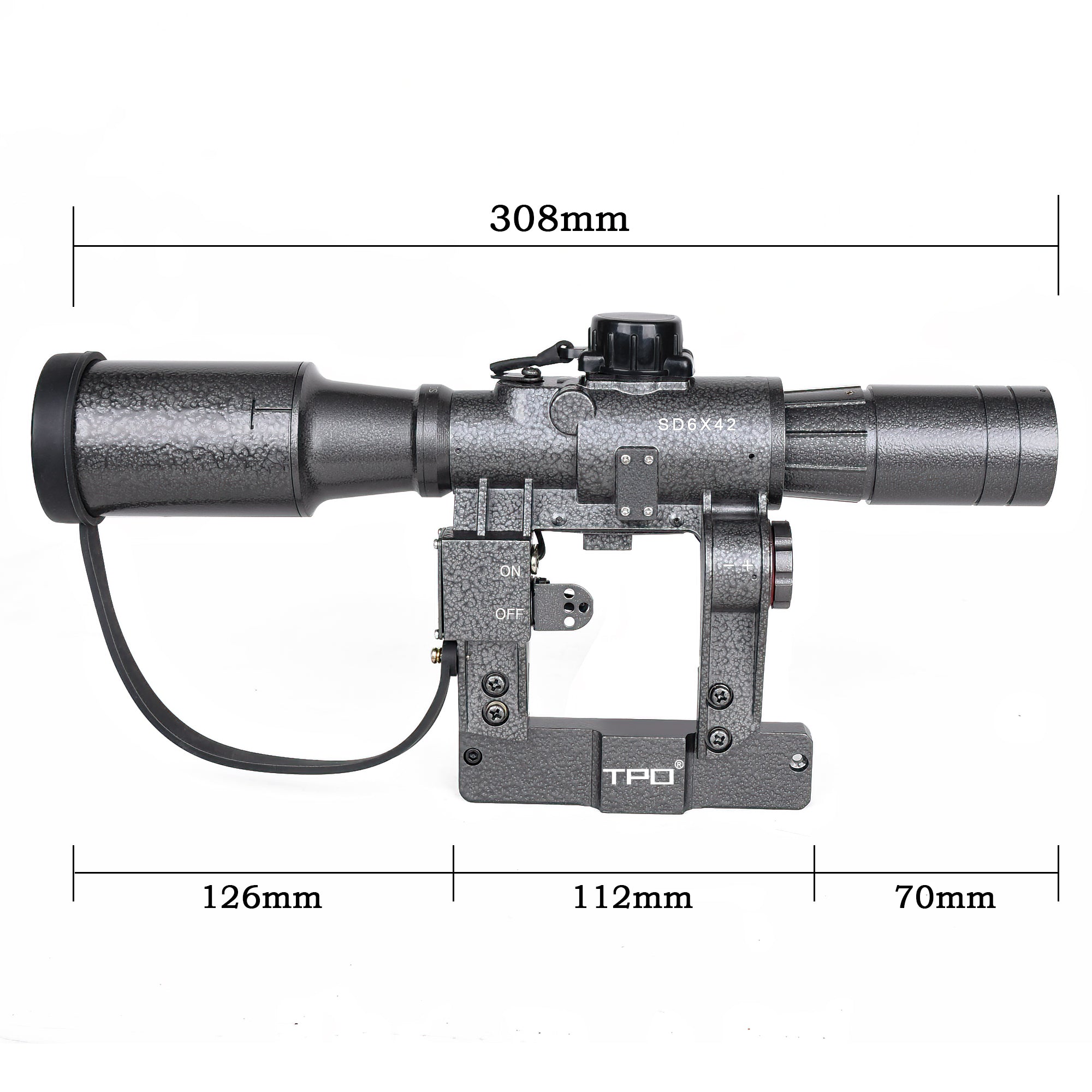 Scope For Loading AK Scope SVD Dragunov Scope 6X42mm POSP Rifle Scope with Side Rail Mou ...