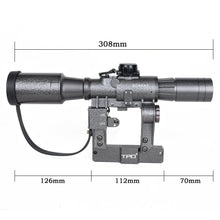 Load image into Gallery viewer, SVD Dragunov Scope 6X42mm POSP Rifle Scope with Side Rail Mount