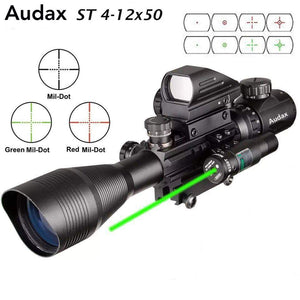 Audax ST4-12X50L spotting scope with laser and flashlight combo