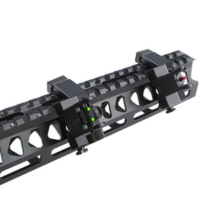 Fiber Optic Flip-up Front & Rear Combo Iron Sights 45 Degree Back up Sight Set Compatible with 20mm Picatinny & Weaver Rail, Low Profile, Rapid Transition
