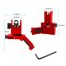 Load image into Gallery viewer, Fiber Optic Flip-up Front &amp; Rear Combo Iron Sights 45 Degree Back up Sight Set Compatible with 20mm Picatinny &amp; Weaver Rail, Low Profile, Rapid Transition