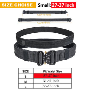 Quick Release 2" Battle Belt Inner Belt and Anti-Slip Pad Heavy Duty Battle Belts