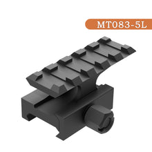 Load image into Gallery viewer, 5-Slot Riser Scope Mount 0.5 inch /0.83 inch /1 inch Picatinny Rail Riser Mount
