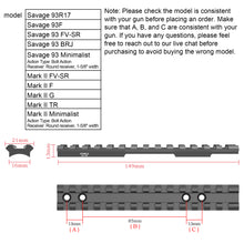 Load image into Gallery viewer, Savage 93 / 93r17/Mark II Picatinny Rail Mount Scope Base