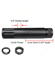 Load image into Gallery viewer, 1/2x28 TPI 5.5” Cover  Muzzle Brake