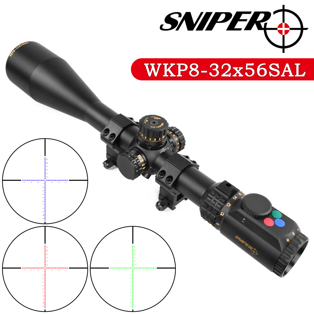 Tactical SNIPER WKP 8-32X56 SAL Rifle Scope Side Parallax Adjustment G ...