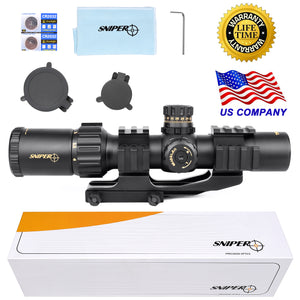 Sniper NT 1-4X28 Tactical Rifle Scope Red/Green Illuminated Reticle