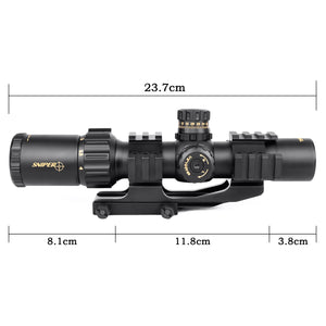 Sniper NT 1-4X28 Tactical Rifle Scope Red/Green Illuminated Reticle