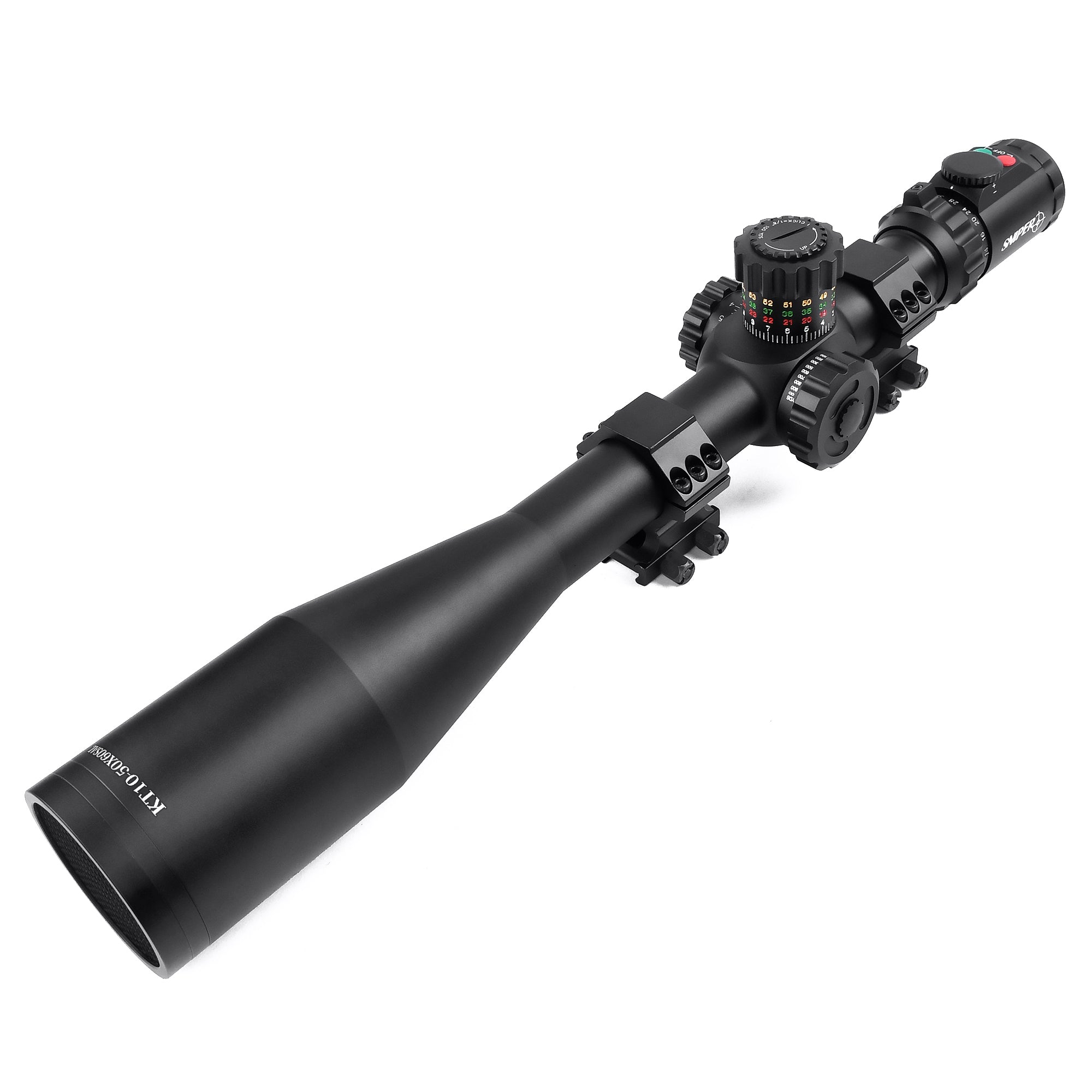KT 10-50X60 SAL Long Range Rifle Scope 35mm Tube Side Parallax Adjustm ...