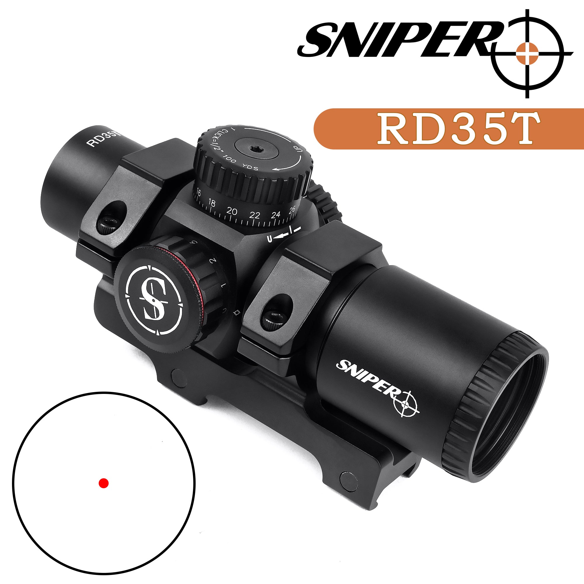 RD35T 3MOA Red Dot Sight Fits 20mm Picatinny/Weaver Rail 35mm Tube – Texas  Precision Optics Inc