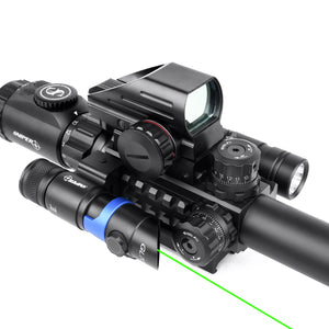 ST 6-24x50 AOL Scope Combo Includes Laser Sight, Holographic Dot Sight and LED Flashlight