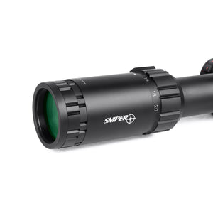 HK 6.5-20x42 SAL Rifle Scope, Glass Etched Red/Green Illuminated Reticle with Heavy Duty Scope Rings, Sunshade and Lens Cover