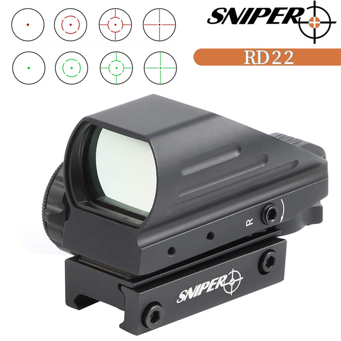 Sniper RD22 Red & Green Dot Sight 4 Reticles Reflex Sight