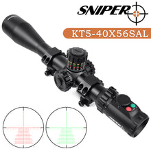 Load image into Gallery viewer, Sniper KT 5-40X56 SAL Rifle Scope 35mm Tube Side Parallax Adjustment Glass Etched Reticle Red Green Illuminated with Scope Rings