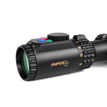 Load image into Gallery viewer, Sniper WKP 3-12x44 MSAL Scope with Red, Green Illuminated Reticle with Bubble Level