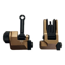 Load image into Gallery viewer, Flip-up Front &amp; Rear Combo Iron Sights Back up Sight Set(Tan)