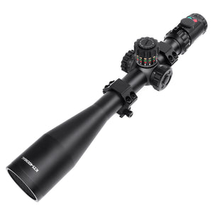 Sniper KT 5-40X56 SAL Rifle Scope 35mm Tube Side Parallax Adjustment Glass Etched Reticle Red Green Illuminated with Scope Rings