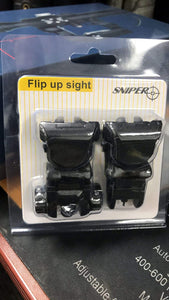 Polymer Flip up Backup Sight Front and Rear Sight 20mm Rail