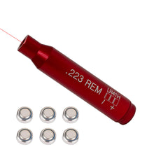 Load image into Gallery viewer, TPO 223 REM 5.56mm Bore Sight Red Laser Boresighter with 6 Batteries