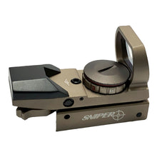 Load image into Gallery viewer, Sniper RD22F(TAN) Red Dot Red and Green Reflex Sight with 4 Reticles