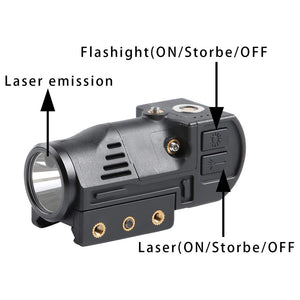 GL02 Combo Flashlight and Green Laser Magnetic Charging Internal Green Laser Sight & Flashlight Laser Combo with Rechargeable Battery