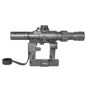 Sniper SVD Dragunov 3-9x24mm First Focal Plane (FFP) Tactical Rifle Scope with Red Illuminated Rangefinder Reticle