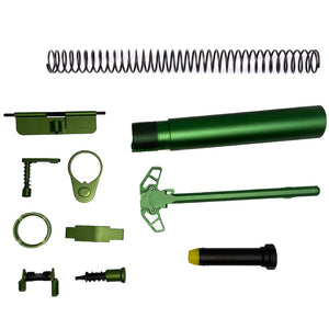 AR-15 Lower/Upper mil spec buffer tube kits Green