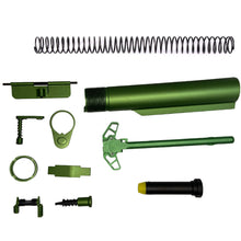 Load image into Gallery viewer, AR-15 Lower/Upper mil spec buffer tube kits Green