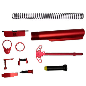 AR-15 Lower/Upper mil spec buffer tube kits Red