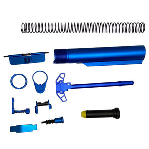 AR-15 Lower/Upper mil spec buffer tube kits Blue