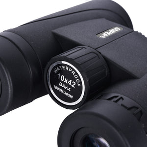 10X42 Black HD Binoculars for Adults, BAK4 Prism FMC Lens, Military Army Zoom Optics, Waterproof, Fogproof