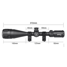 Load image into Gallery viewer, Sniper MT6-24X50AOL Scope with Red, Green Illuminated Reticle