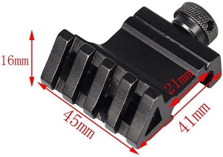 2 PC 45 Degree Offset Picatinny /Weaver Rail Mount Offset Side Rail ...