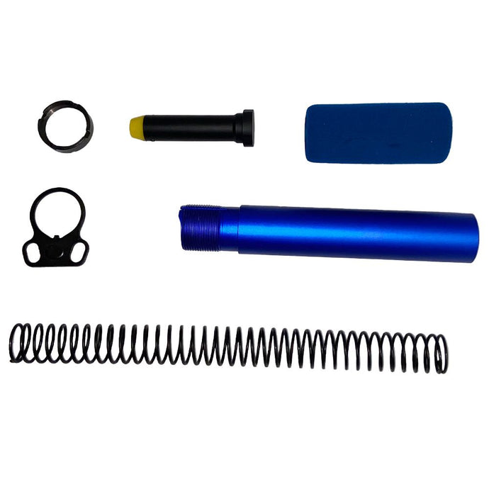 AR15 PISTOL BUFFER TUBE ASSEMBLY KITS WITH FOAM PAD (Blue/Red/Green/Orange)