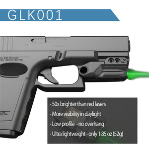 GLK001 Green Laser Sight with Sensor ON-Off Smart Activation Rechargeable Battery for Pistols Handguns