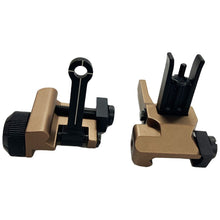Load image into Gallery viewer, Flip-up Front &amp; Rear Combo Iron Sights Back up Sight Set(Tan)