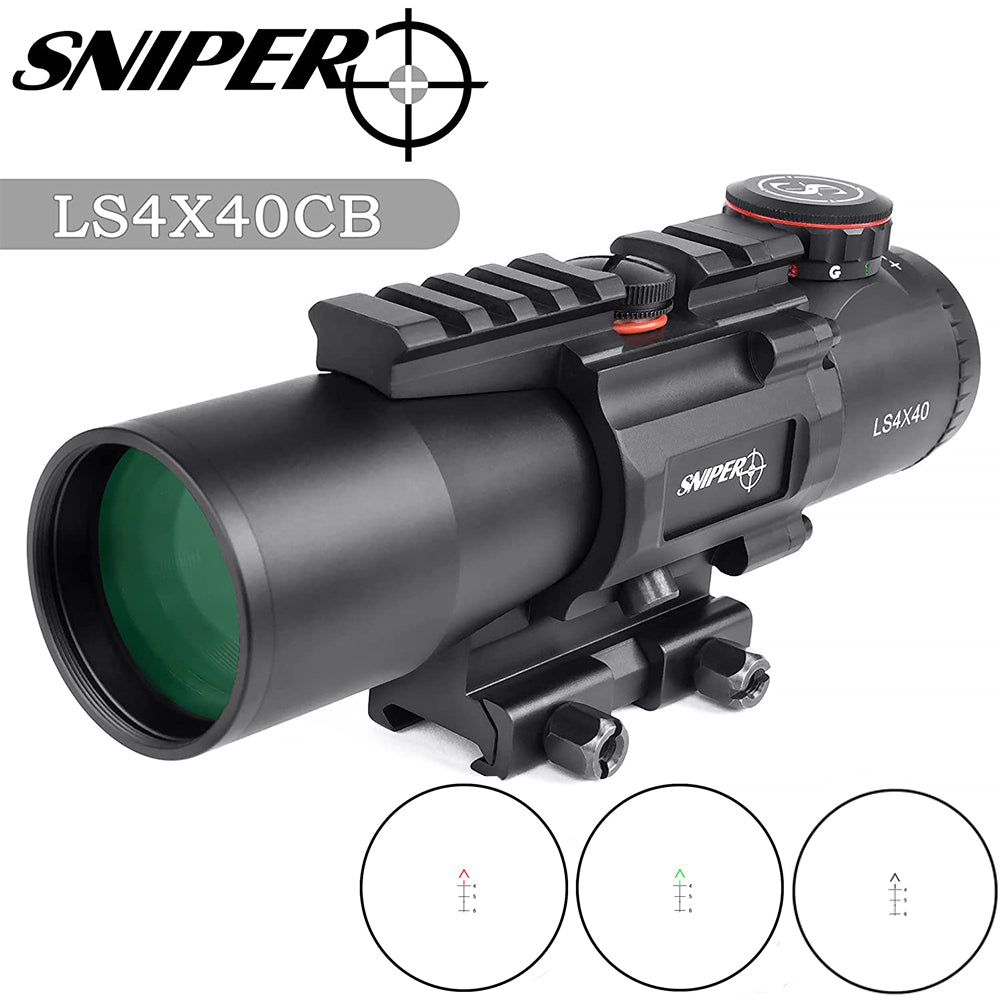 FaB Prism, Scuptor of Arc Light CFサインド Prism Scope LS 4X40 CB Red/Green/Blue Illuminated Reticle