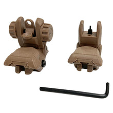 Load image into Gallery viewer, Polymer Flip up Backup Sight Front and Rear Sight 20mm Rail