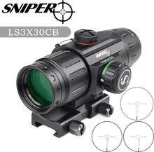 Load image into Gallery viewer, Prism Scope GIII LS3X30CB with Illuminated Red/Green Reticle, 3X Prism Scope